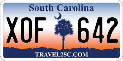 SC license plate XOF642