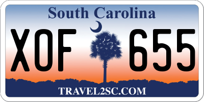 SC license plate XOF655