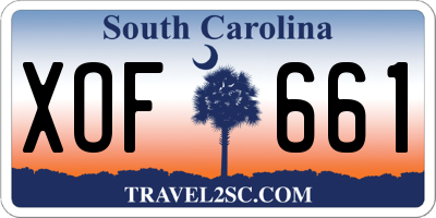 SC license plate XOF661