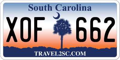 SC license plate XOF662