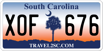 SC license plate XOF676