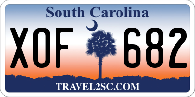 SC license plate XOF682
