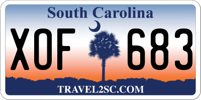 SC license plate XOF683