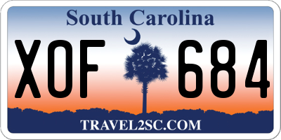SC license plate XOF684