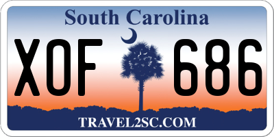 SC license plate XOF686