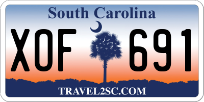 SC license plate XOF691