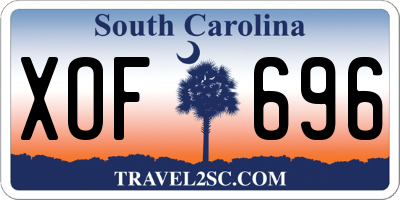 SC license plate XOF696