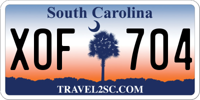 SC license plate XOF704