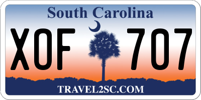 SC license plate XOF707