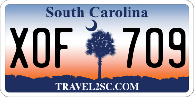 SC license plate XOF709