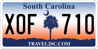SC license plate XOF710
