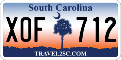 SC license plate XOF712
