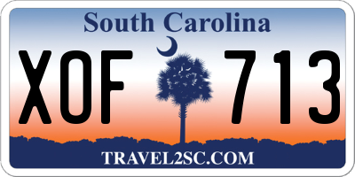 SC license plate XOF713