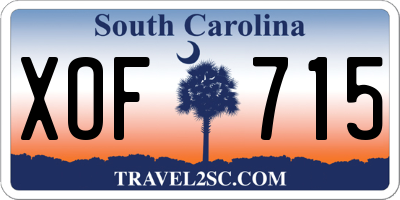 SC license plate XOF715