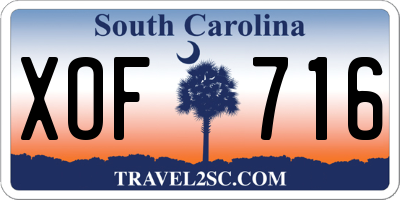 SC license plate XOF716