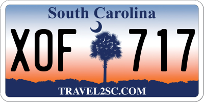 SC license plate XOF717