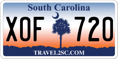 SC license plate XOF720