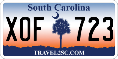 SC license plate XOF723