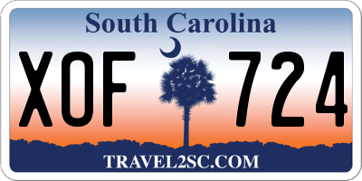 SC license plate XOF724