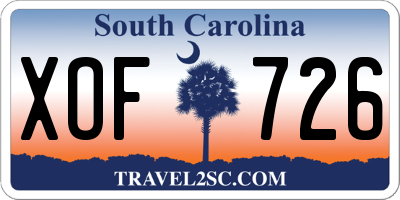 SC license plate XOF726