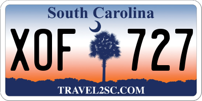 SC license plate XOF727