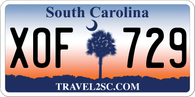 SC license plate XOF729