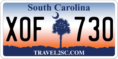 SC license plate XOF730