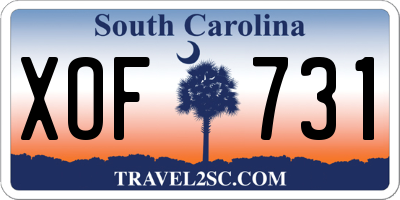 SC license plate XOF731