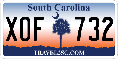 SC license plate XOF732