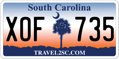 SC license plate XOF735