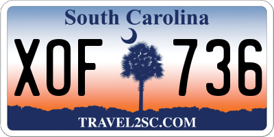 SC license plate XOF736