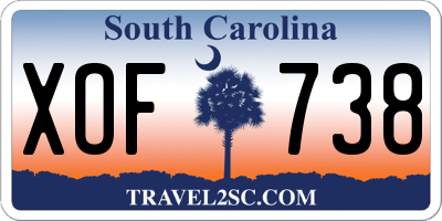 SC license plate XOF738