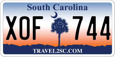 SC license plate XOF744