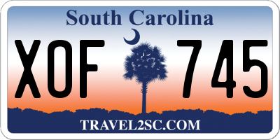 SC license plate XOF745