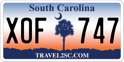 SC license plate XOF747