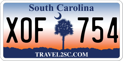 SC license plate XOF754