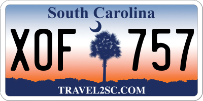 SC license plate XOF757