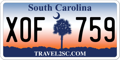 SC license plate XOF759