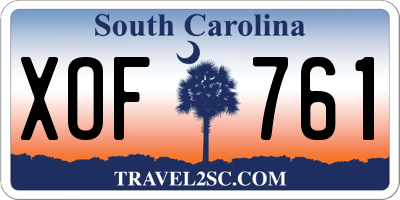 SC license plate XOF761