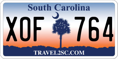 SC license plate XOF764