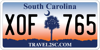 SC license plate XOF765