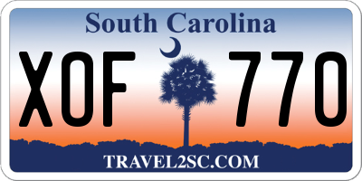 SC license plate XOF770