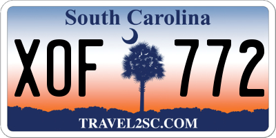 SC license plate XOF772