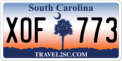 SC license plate XOF773