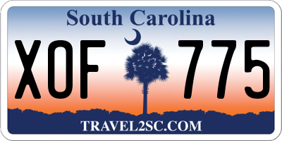 SC license plate XOF775