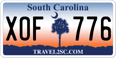 SC license plate XOF776