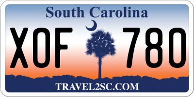 SC license plate XOF780
