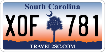 SC license plate XOF781