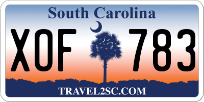 SC license plate XOF783