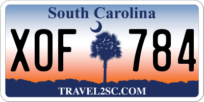 SC license plate XOF784
